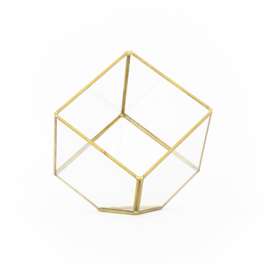 Heptahedron Geometric Glass Terrarium
