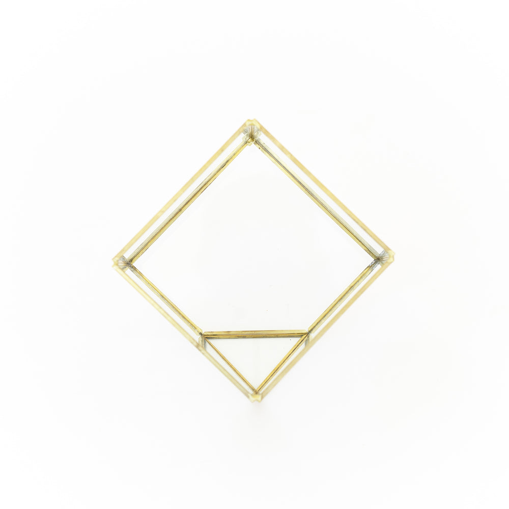 Top View of Heptahedron Geometric Glass Terrarium