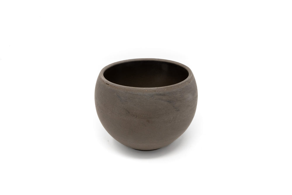 charcoal clay container